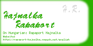 hajnalka rapaport business card